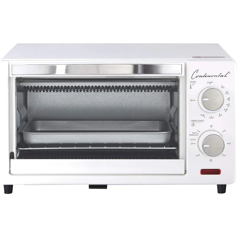 OUIO CE-TO101 Toaster Oven, 4 Slice, White