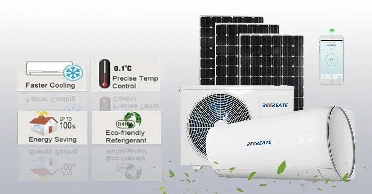 Wall Split Solar Ac Units Air Conditioner 12000btu 1.5hp/1ton Air Conditioner Inverter Central Aire Acondicionado