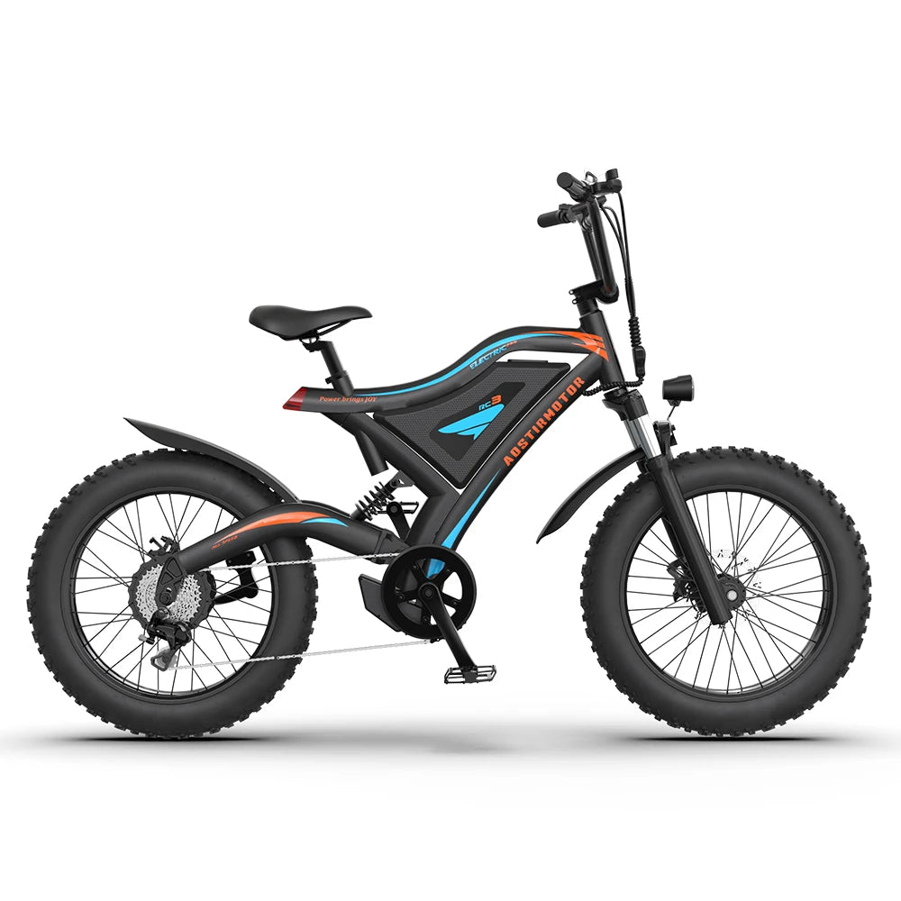 AOSTIRMOTOR High Quality S18-MINI 40KM/H Electric Bicycle With F/R Mechanical Brake  Mountain Bike