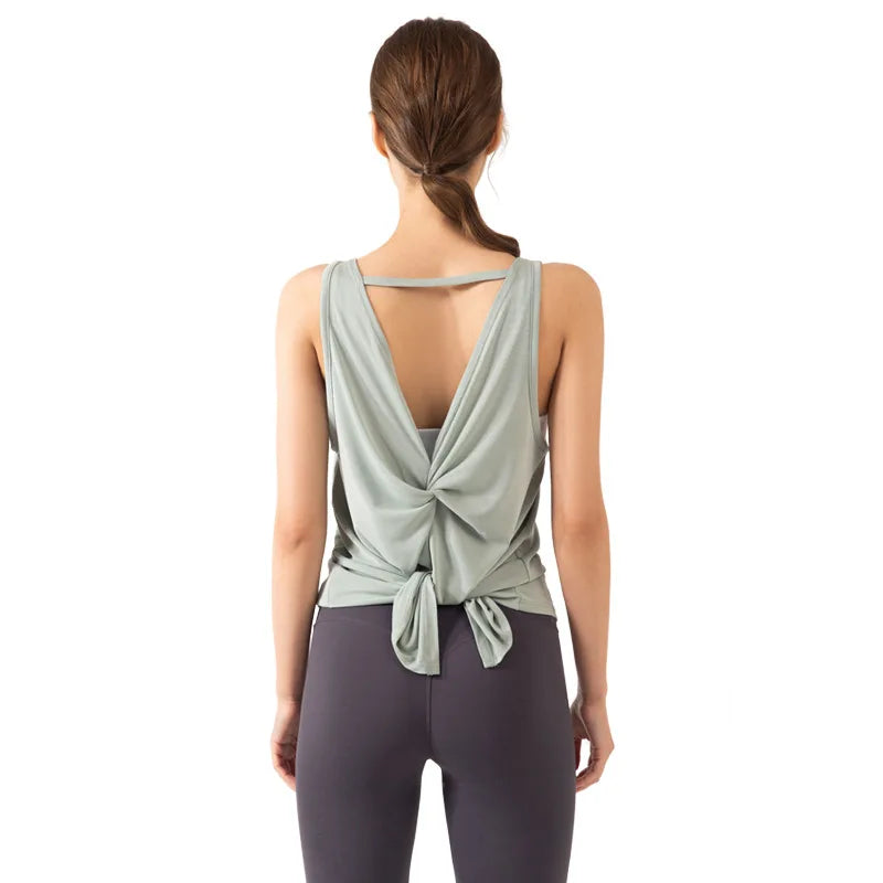 Cross-Border New Arrival Yoga Suit Loose Running Fitness Clothing Vest Pants Sportswear Two-Piece Blouse