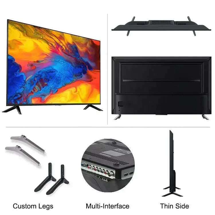 32 40 43 50 55 60 65inch Smart Android LCD LED TV 4K UHD Factory Cheap Flat Screen Television HD LCD LED Best smart TV